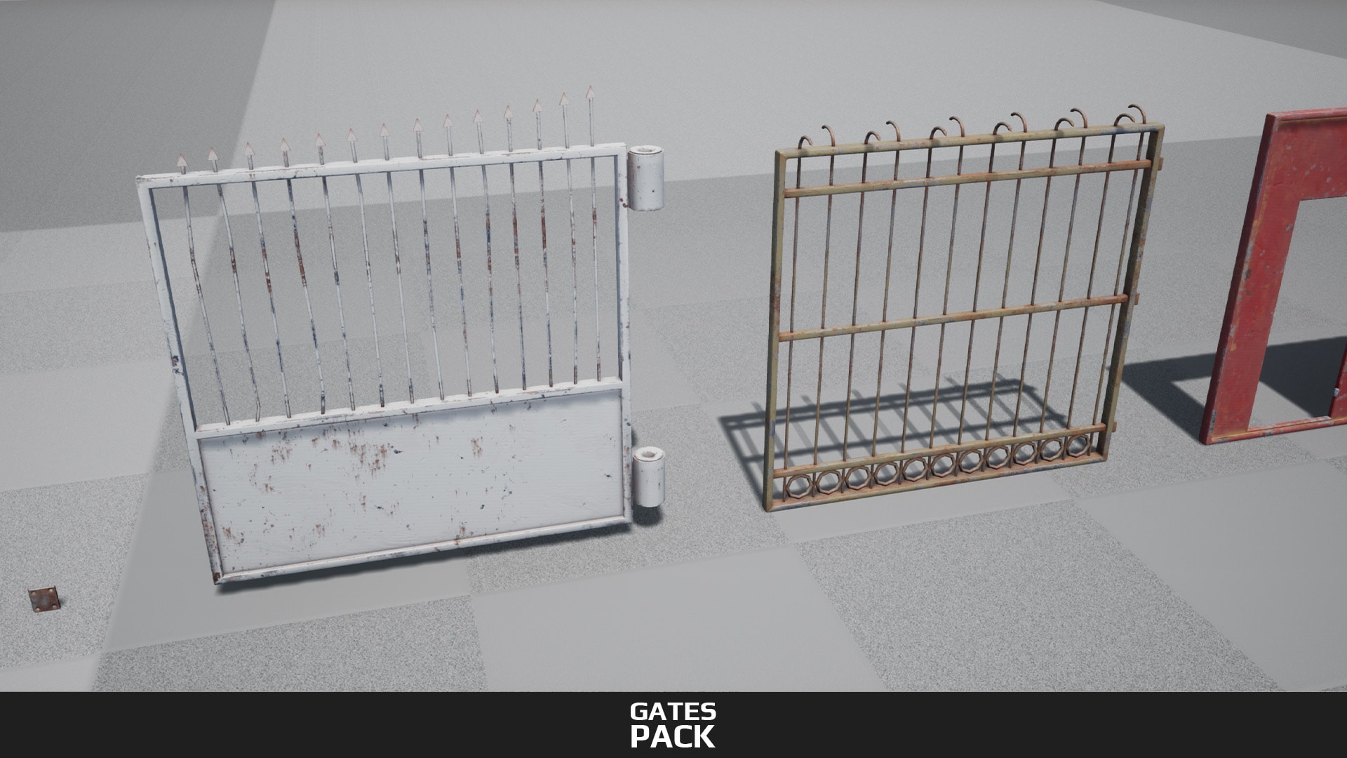 Gates Pack Old Industrial Gate (Rusty) in Props UE Marketplace